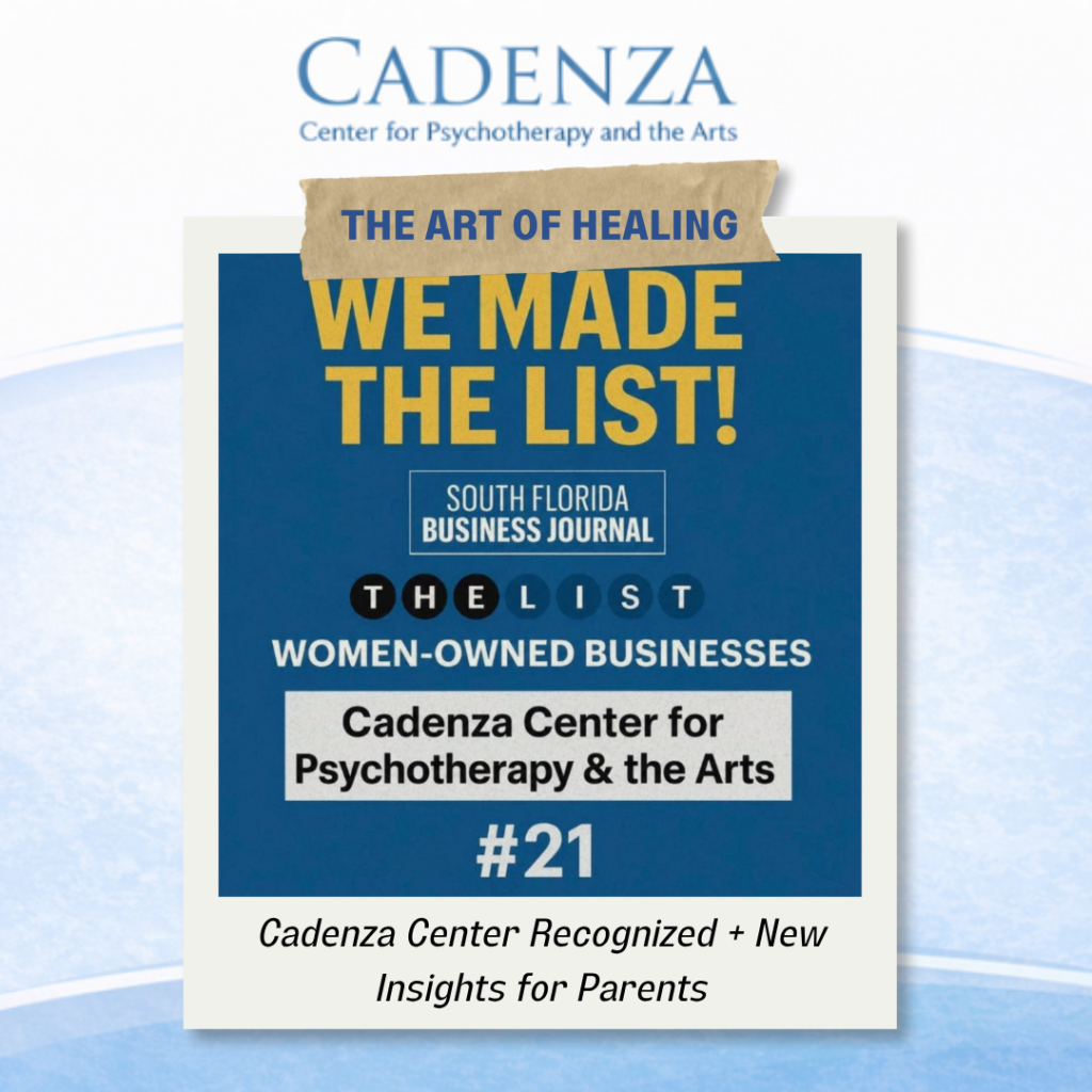 May 12, 2026 – Cadenza Center Recognized + New Insights for Parents